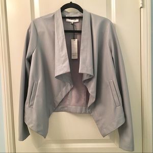 🆕 BB Dakota Drape Front Faux Leather Jacket